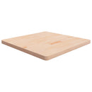 firkantet bordplade 80x80x4 cm ubehandlet massivt egetræ