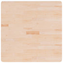 firkantet bordplade 80x80x4 cm ubehandlet massivt egetræ
