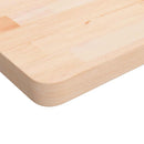 firkantet bordplade 80x80x4 cm ubehandlet massivt egetræ