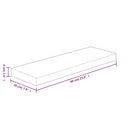 hyldeplade 60x20x4 cm ubehandlet massivt egetræ