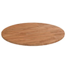 rund bordplade Ø80x1,5 cm behandlet massivt egetræ lysebrun