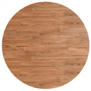rund bordplade Ø80x1,5 cm behandlet massivt egetræ lysebrun