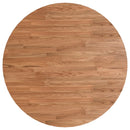 rund bordplade Ø90x1,5 cm behandlet massivt egetræ lysebrun