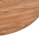 rund bordplade Ø90x1,5 cm behandlet massivt egetræ lysebrun