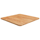 firkantet bordplade 50x50x1,5 cm behandlet massivt eg lysebrun