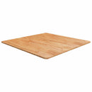 firkantet bordplade 90x90x1,5 cm behandlet massivt eg lysebrun