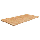 bordplade til badeværelse 100x50x1,5 cm massivt træ lysebrun