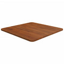 firkantet bordplade 50x50x1,5 cm behandlet massivt eg mørkebrun