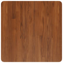 firkantet bordplade 60x60x1,5 cm behandlet massivt eg mørkebrun