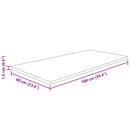 bordplade til badeværelse 100x60x1,5 cm massivt træ mørkebrun