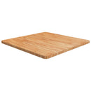 firkantet bordplade 70x70x2,5 cm behandlet massivt eg lysebrun