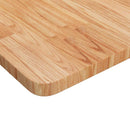 firkantet bordplade 80x80x2,5 cm behandlet massivt eg lysebrun