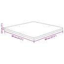 firkantet bordplade 80x80x2,5 cm behandlet massivt eg lysebrun
