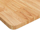 bordplade til badeværelse 100x50x2,5 cm massivt træ lysebrun