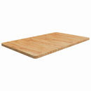 bordplade til badeværelse 100x60x2,5 cm massivt træ lysebrun