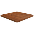 firkantet bordplade 50x50x2,5 cm behandlet massivt eg mørkebrun