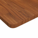 firkantet bordplade 50x50x2,5 cm behandlet massivt eg mørkebrun