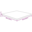 firkantet bordplade 60x60x2,5 cm behandlet massivt eg mørkebrun