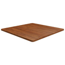 firkantet bordplade 90x90x2,5 cm behandlet massivt eg mørkebrun