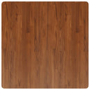 firkantet bordplade 90x90x2,5 cm behandlet massivt eg mørkebrun