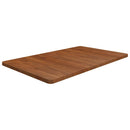 bordplade til badeværelse 100x60x2,5 cm massivt træ mørkebrun