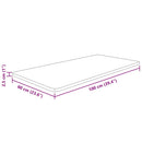 bordplade til badeværelse 100x60x2,5 cm massivt træ mørkebrun