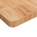 firkantet bordplade 40x40x4 cm behandlet massivt eg lysebrun
