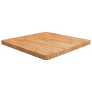 firkantet bordplade 70x70x4 cm behandlet massivt eg lysebrun