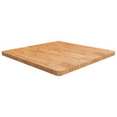 firkantet bordplade 90x90x4 cm behandlet massivt eg lysebrun