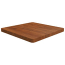 firkantet bordplade 60x60x4 cm behandlet massivt eg mørkebrun