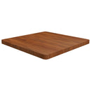 firkantet bordplade 70x70x4 cm behandlet massivt eg mørkebrun