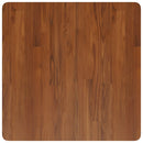 firkantet bordplade 70x70x4 cm behandlet massivt eg mørkebrun