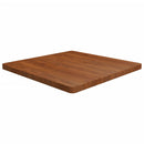 firkantet bordplade 80x80x4 cm behandlet massivt eg mørkebrun