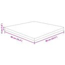 firkantet bordplade 90x90x4 cm behandlet massivt eg mørkebrun
