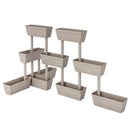 plantekasser 6 stk. 100 cm gråbrun