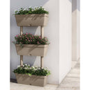 plantekasser 6 stk. 100 cm gråbrun