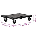 transportvogn 58x38x12 cm PP sort