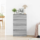 kommode 60x35x98,5 cm konstrueret træ grå sonoma-eg