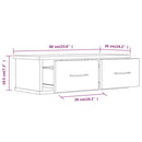 vægskab 60x26x18,5 cm konstrueret træ brun egetræsfarve
