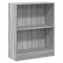 bogreol 60x24x76 cm konstrueret træ grå sonoma-eg