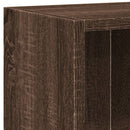 bogreol 60x24x76 cm konstrueret træ brun egetræsfarve