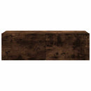 væghængt tv-bord 100x30x30 cm konstrueret træ røget egetræ