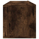 væghængt tv-bord 100x30x30 cm konstrueret træ røget egetræ
