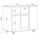 sidebord 70x35x60,5 cm konstrueret træ røget egetræsfarve
