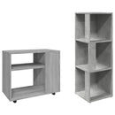 sidebord 70x35x60,5 cm konstrueret træ grå sonoma-eg
