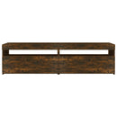tv-borde 2 stk. med LED-lys 75x35x40 cm røget egetræsfarve