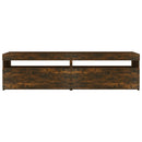 tv-borde 2 stk. med LED-lys 75x35x40 cm røget egetræsfarve