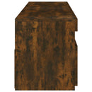 tv-borde 2 stk. med LED-lys 75x35x40 cm røget egetræsfarve
