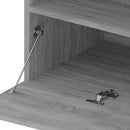 tv-borde 2 stk. med LED-lys 75x35x40 cm grå sonoma-eg