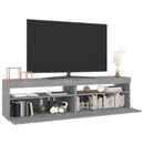 tv-borde 2 stk. med LED-lys 75x35x40 cm grå sonoma-eg